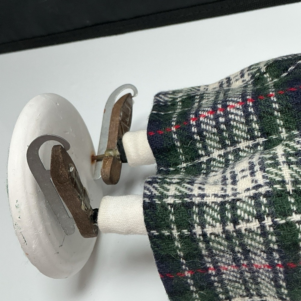 Byers Choice 1993 Limited Edition 53/100 Ice Skater Woman Plaid White Base RARE - Picture 8 of 11